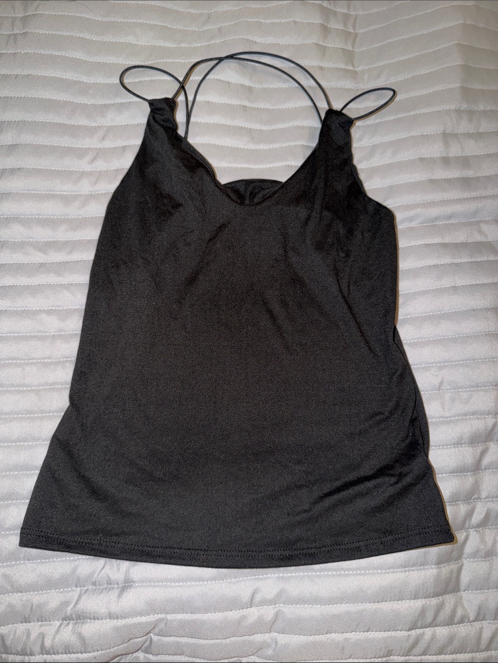 Classic Black Strappy Women's Tank Top